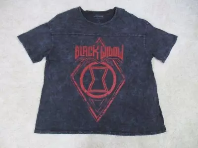 Buy Marvel Studios Black Widow Tour T Shirt Womens Medium Gray Scarlett Johansson • 28.41£
