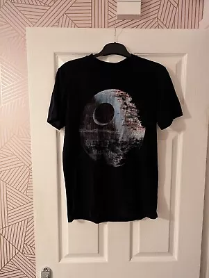 Buy Star Wars Death Star Graphic Print T Shirt Black Mens Size Medium Sci Fi Movies  • 5.99£