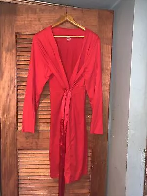 Buy Bump In The Night  Red  Maternity Robe Pajamas Womens Size XL • 12.48£