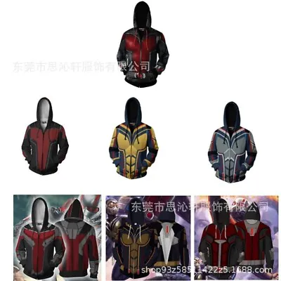 Buy Ant-Man Scott Wasp Anime Costume 3D Hoodie Sweatshirt Jumper Coat Jacket • 30.35£