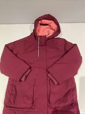 Buy Girls Mountain Warehouse Cosy Fleece Lined Jacket Maroon Age 7-8 • 4£