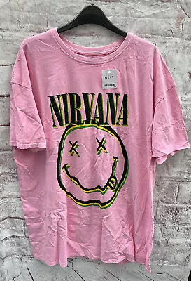 Buy Women's Next Nirvana Pink T-shirt Night Dress Size: L RRP £28 • 14.99£