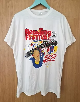 Buy Reading Festival 1988 T Shirt Mens UK Medium White Single Stitch • 100£