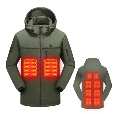 Buy Unisex Electric Heated Jacket Warm Coat Heating Hoodie Padded Coats 4XL K B7R6 • 29.99£