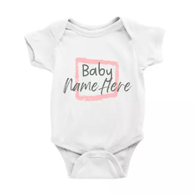 Buy Personalised Baby Reveal Vest Babygrow Bodysuit Announcement Custom Surname BBY1 • 9.99£