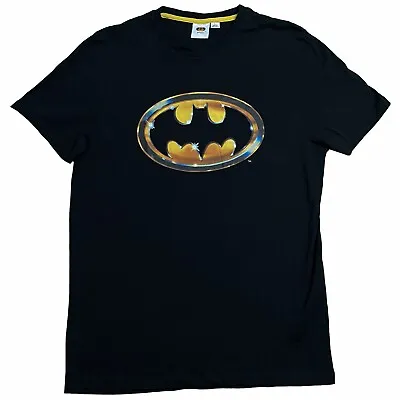 Buy Batman 1989 Tim Burton Logo T-Shirt DC Comics Michael Keaton LARGE • 21£