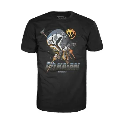 Buy Star Wars Funko Pop Tee! T-Shirt The Mandalorian Bo Katan Fly XXL Black New • 14.95£