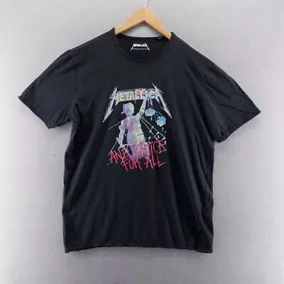 Buy Metallica T Shirt Medium Black And Justice For All Music Rock Band Concert • 11.69£