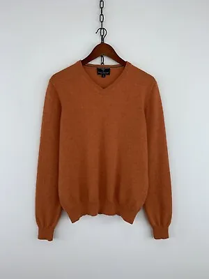 Buy Fynch-Hatton Men’s 100% Pure Cashmere Knit Orange Classic Sweater Pullover S/M • 38.55£
