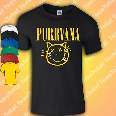 Buy Purrvana T-Shirt | Funny | Cats | 90s | Grunge | Retro | • 16.99£