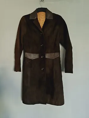Buy BARRETTS Of Feckenham Coat Jacket Womens Leather Distressed Brown Vintage 10/12 • 48£