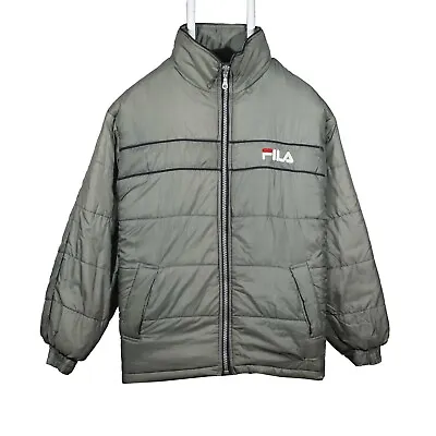 Buy FILA Loose Fit Grey Zipper Jacket - Medium • 39£