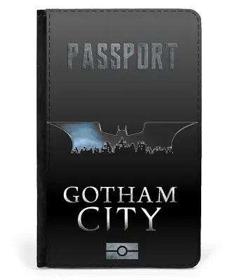 Buy Gotham City Faux Leather Passport Cover Inspired By Batman • 11.99£