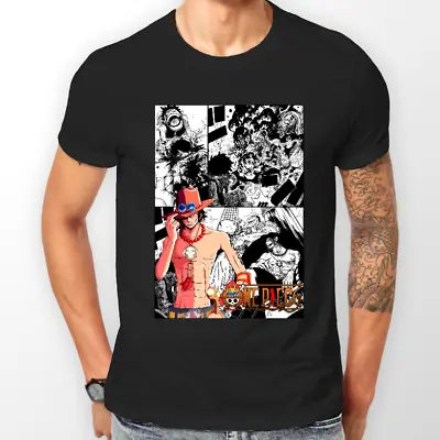 Buy Portgas D Ace One Piece Manga Strip Anime Unisex Tshirt T-Shirt Tee ALL SIZES • 17£