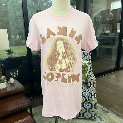 Buy NWTJunk Food JANIS JOPLIN Junior XS Pink Short Sleeve Cotton Tshirt Dress Tunic • 17.23£