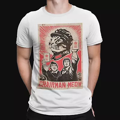 Buy Chairman Meow T-Shirt  Communism Propaganda Socialist Communist Joke Cat Tee • 6.99£