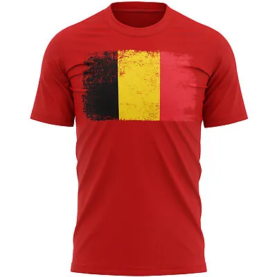Buy Belgium Grunge Flag T Shirt Football Sports Event Soccer Fans Gifts Him Suppo... • 16.99£