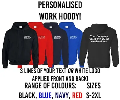 Buy Personalised Work Wear Hoodie Hoody Custom Text Logo Business Builder Trade • 22£