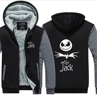 Buy The Nightmare Before Christmas Jack Sally Warm Hoodie Coat Unisex Outwear Jacket • 40.66£