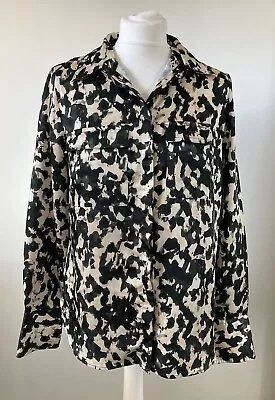 Buy H&M Ladies Camouflage Print Satin Feel Shirt, UK10 VGC • 4.99£