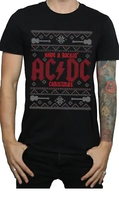 Buy Official AC/DC Have A Rockin Christmas Tshirt Mens Unisex  Rock Metal Tee New • 10.99£