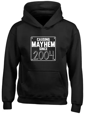 Buy Causing Mayhem Since 2004 Birthday Kids Childrens Hoodie • 13.99£