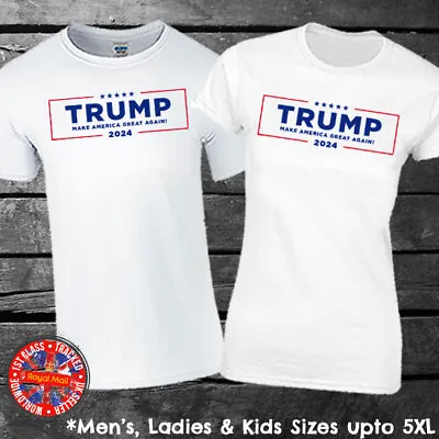 Buy Trump 2024 Campaign T-shirt Make America Great Again MAGA USA America • 10.95£