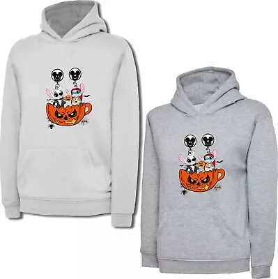 Buy Mickey Mouse Lilo & Stitch Happy Halloween Hoodie Jack Skellington Pumpkin Top • 18.99£