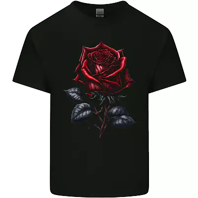 Buy A Gothic Rose Goth Mens Cotton T-Shirt Tee Top • 10.75£