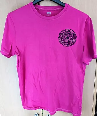 Buy F&F - T-shirt Unity Utopia Bright Pink Front And Back Print - Size S • 5£