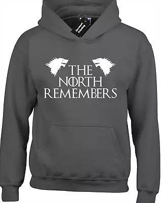 Buy The North Remembers Hoody Hoodie Game Of Jon Snow Dragon Thrones Aria Direwolf • 16.99£