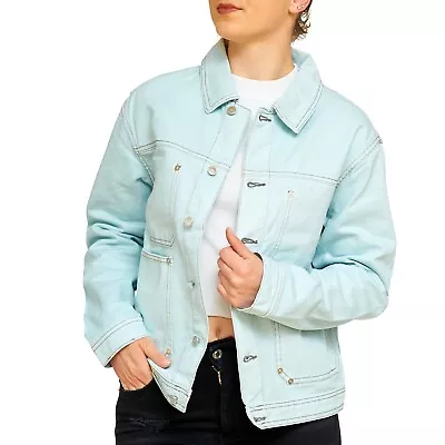 Buy Womens Denim Jacket Regular Fit Long Sleeve Ladies Summer Casual Jeans Coat Top • 16.49£