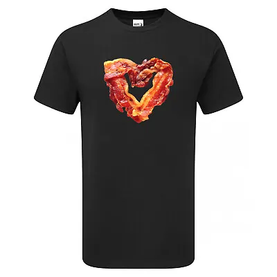 Buy BACON HEART Tshirt Mens Womens Carnivore Meat Definitely Not Vegan Friendly • 14.95£