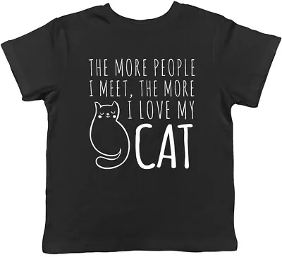 Buy The More I Love My Cat Childrens Kids T-Shirt Boys Girls • 5.99£