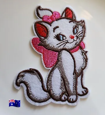 Buy 1pce Aristocat Marie Cat Iron On Embroidery Patch 8x6cm • 2.47£