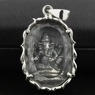 Buy Ganesh Hindu Lord God Pendant 925 Sterling Silver Punk Jewellery 8N020C JP • 104.76£