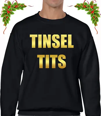 Buy Tinsel T*ts Christmas Jumper Funny Rude Joke Xmas Design Funny Gift Santa Fun • 13.99£