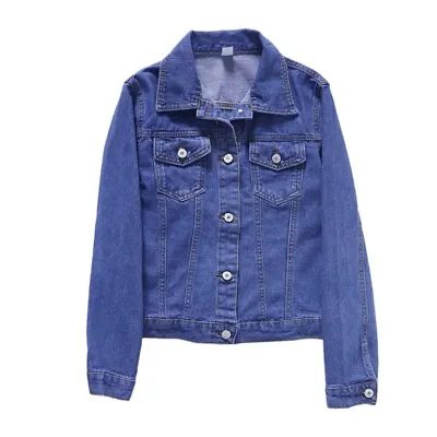 Buy New Stylish Ladies Women Long-sleeved Jeans Coat Denim Jacket Coat Outwear • 21.08£