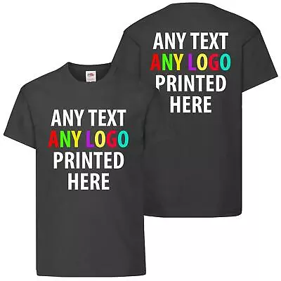 Buy Personalised Childrens T-Shirt Kids Custom Print Text Logo Design Tee • 10.50£