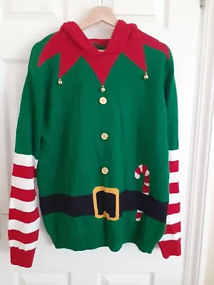 Buy Men's Elf Christmas Jumper Size Large Brand Broken Standard Second Hand • 14.24£
