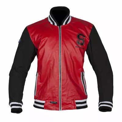 Buy Spada Campus Motorcycle Motorbike Leather Jacket Red / Black • 75.21£