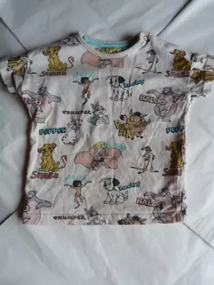 Buy Disney Characters  T-shirt  Aged  9 / 12  Months • 0.99£
