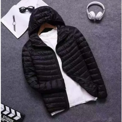 Buy Mens Short Winter Warm Coat NEW Men Jacket Lightweight Hooded Large Size Top • 11.95£