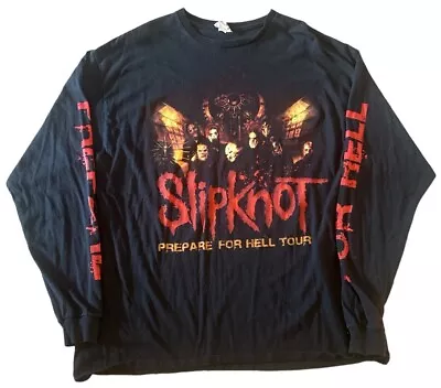 Buy Slipknot Prepare For Hell World Tour 2014-2015 Long Sleeve T Shirt Size XL • 24.99£