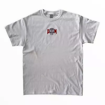 Buy Actual Fact Doom DM Embroidered Hip Hop White T-shirt *CLEARANCE* L • 10£