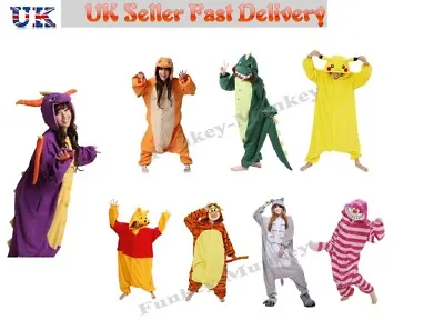 Buy Unisex Cosplay Anime Pyjamas Costume Adult Hoodies Animal One Piece Sleepwear UK • 25.99£