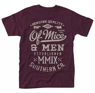 Buy Of Mice And Men - Genuine (Maroon) T-Shirt-S #143510 • 9.20£