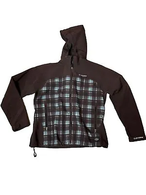 Buy Dickies Storm Womens Sz L Brown Turquoise Plaid Hooded Jacket Coat  • 9.63£