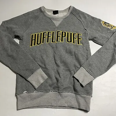 Buy Universal Studios Harry Potter Hufflepuff Gray Fleece Sweatshirt Womens XS • 27.44£