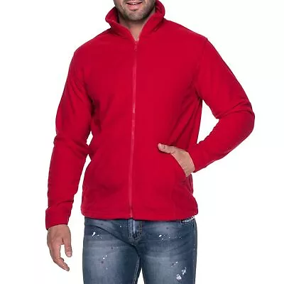 Buy Men's Premium Classic Micro Fleece Zip Jacket Sports Workwear Casual Top FBH681 • 15.82£